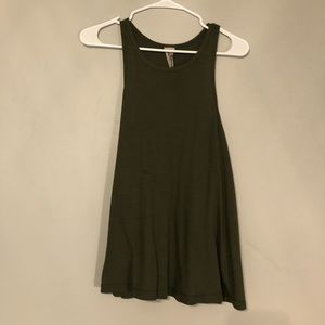 Olive green free people tank top